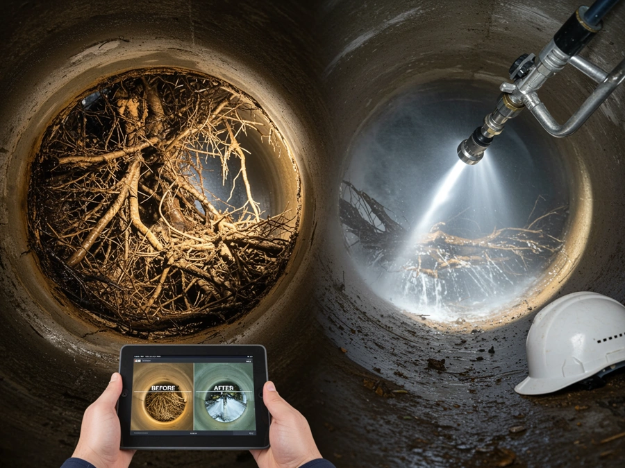 Robotické tryskání potrubí & kanalizací | ProCleanix